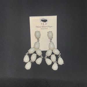 Victoria Leland Design White Chandelier Earrings
